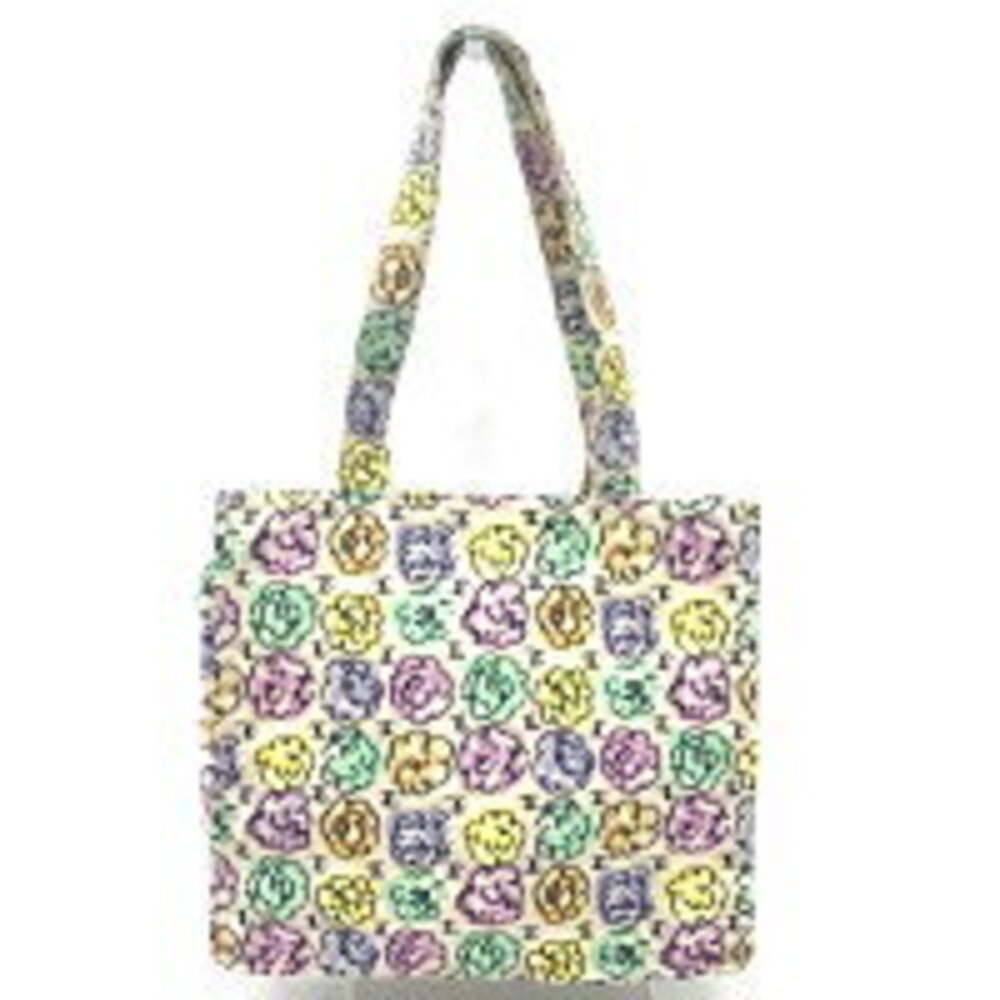 Chanel Camellia Flower Tote Bag Nylon Canvas Multicolor